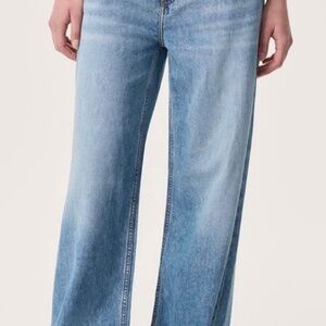 Rag & Bone Logan Mid Rise Wide Leg Featherweight Jeans Women's 30 Audrey